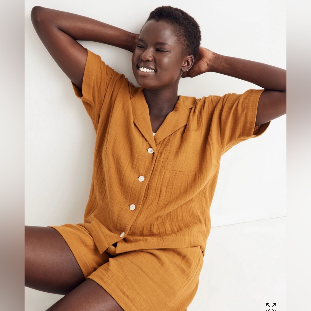 Madewell Mustard Button Down Shirt